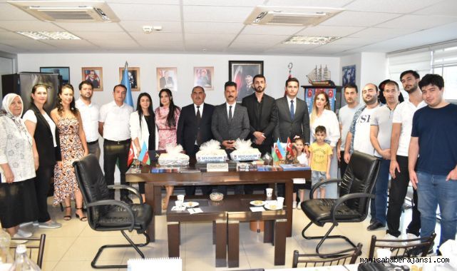 Manisa Azerbaycan Kültür ve Dayanışma derneğini Azerbaycan'ın Şirvan Belediye Başkanı ziyaret etti.