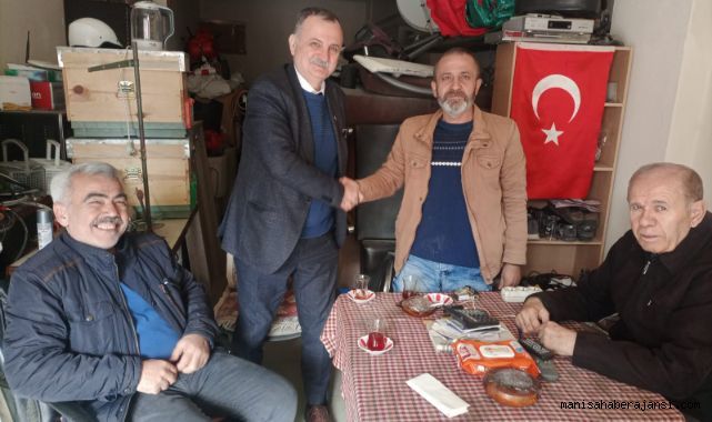 CHP  adayı Semih Balaban İş İnsanı İsmail Çakmak'ı ziyaret etti