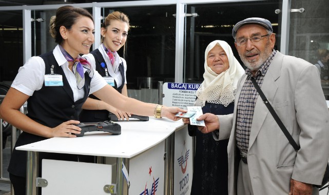 5 BİN 145 EMEKLİ HAVA YOLU İLE SEYAHAT ETTİ