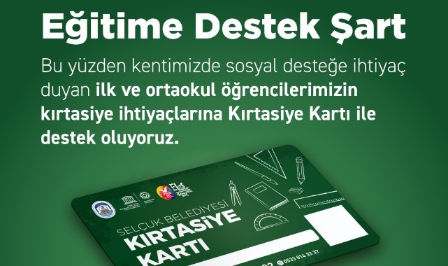 Efes Selçuk Belediyesi Kırtasiye Kartı ile Öğrencilerin Yanında