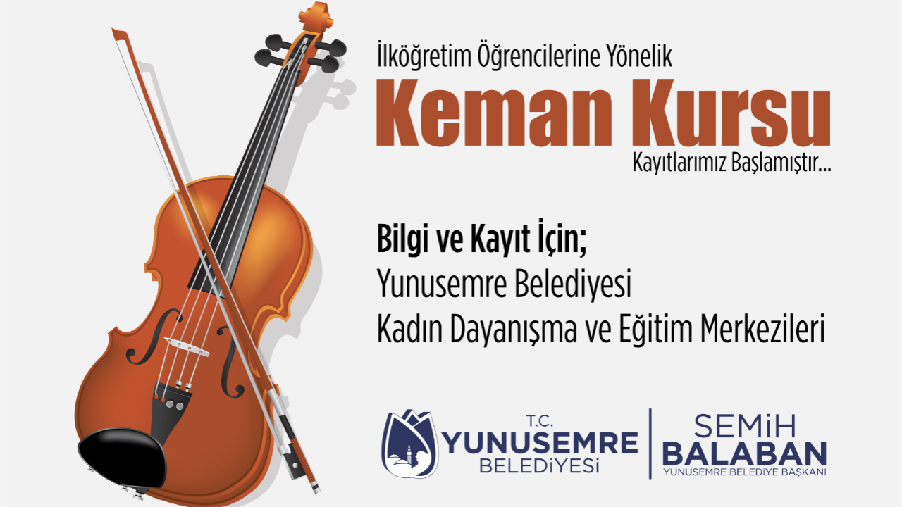 Yunusemre Belediyesi’nden Miniklere Keman Eğitimi