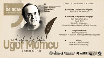 Manisa’da Uğur Mumcu Anma Programları Belli Oldu