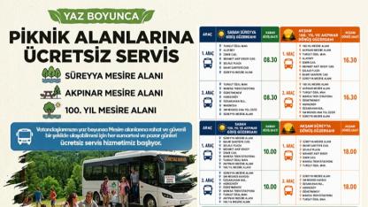 Büyükşehir’den Hafta Sonu Müjdesi: Mesire Alanlarına Ücretsiz Ulaşım Başlıyor