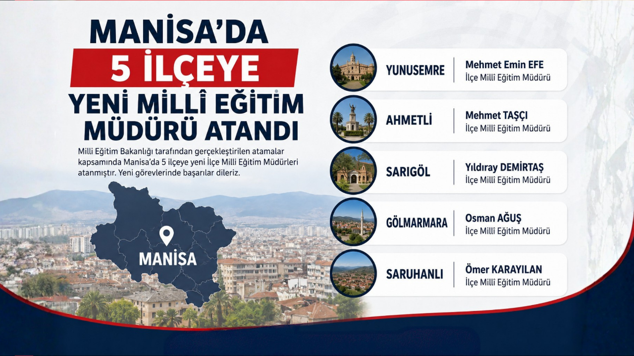 Manisa'da Eğitimde Büyük Rotasyon: 5 İlçe Müdürü Değişti