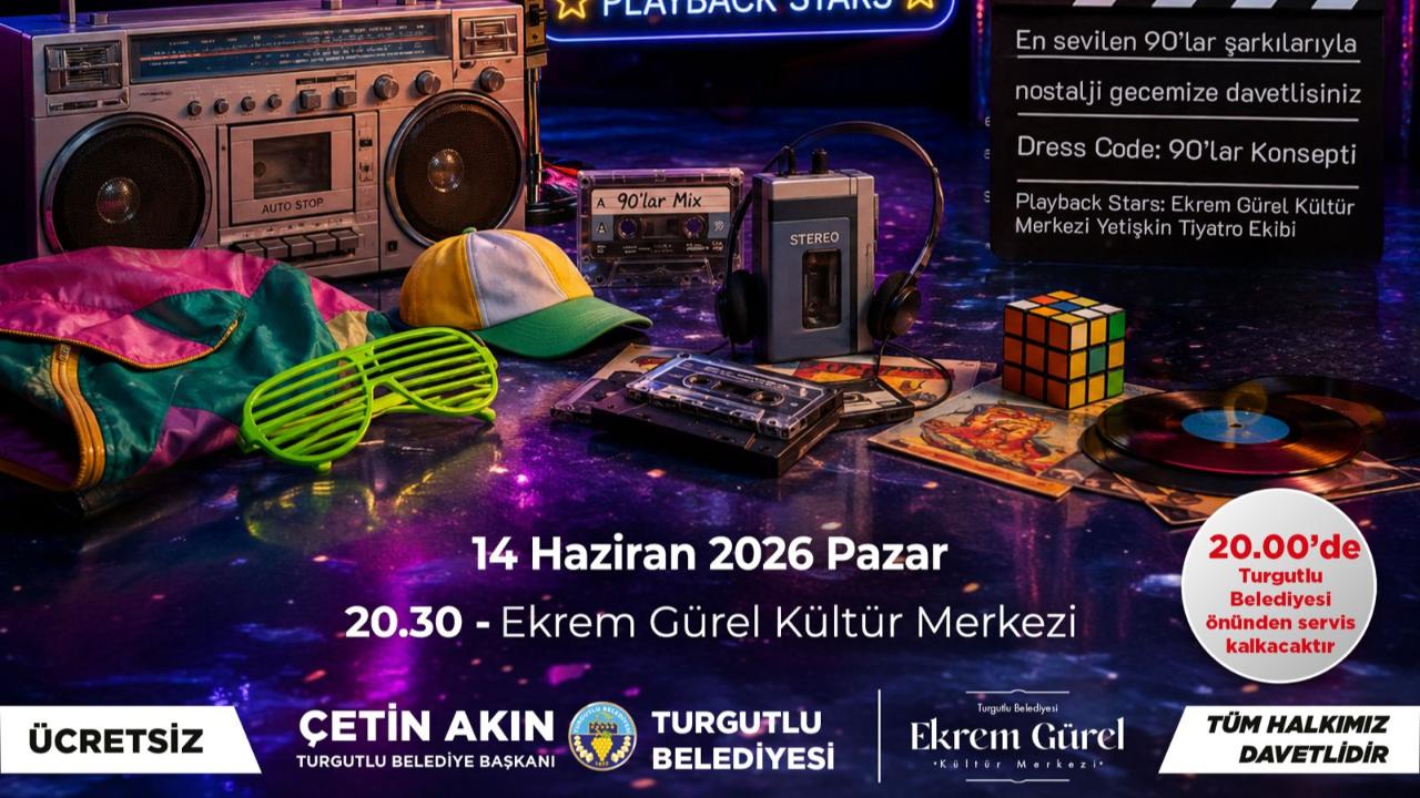 Turgutlu’da Nostalji Dolu Gece: 90’lar Türkçe Pop Şarkıları Yeniden Sahnede